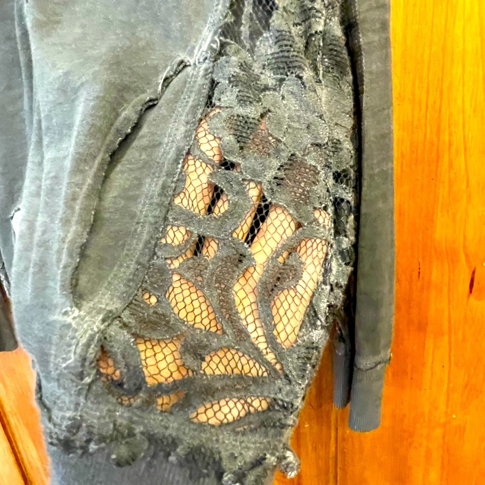 Harley Davidson Lace Patchwork Distressed Zip Hoo… - image 7